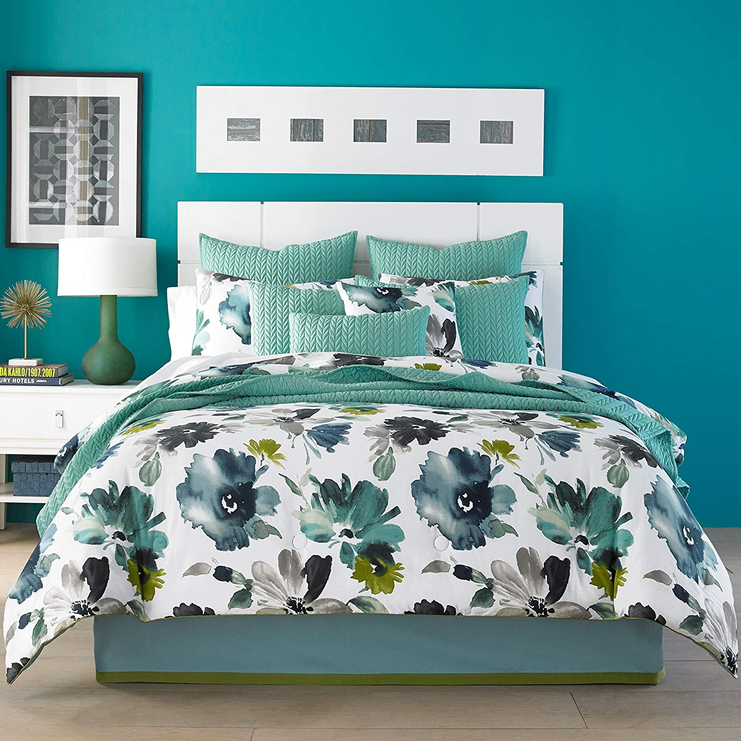 Five Queens Court 1698 Mia Twin 3 Piece Comforter Set Teal Image Is Loading Five Queens Court 1698 Mia Twin 3 Piece