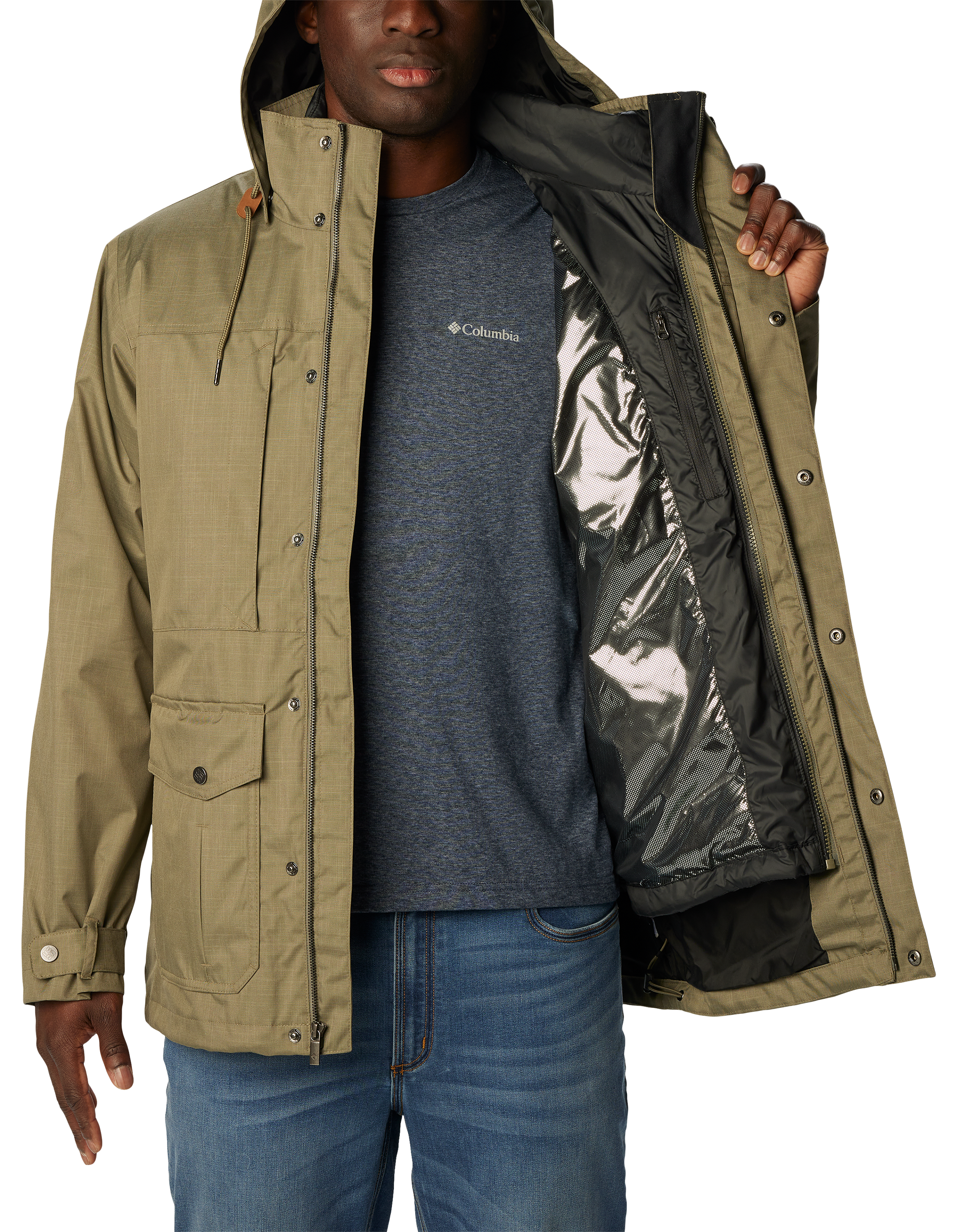 Columbia Horizons Pine Interchange Jacket for Men Stone