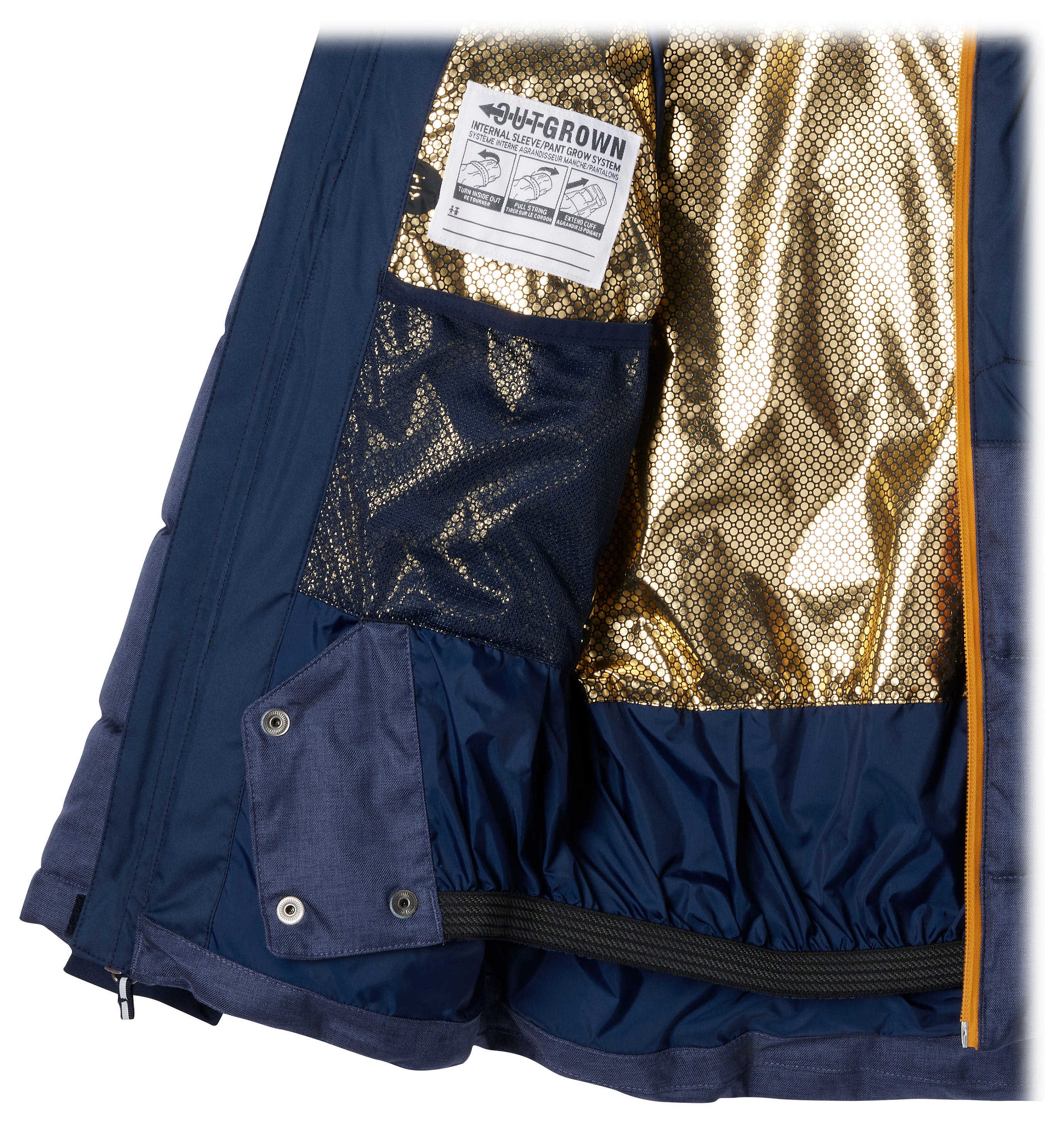 Columbia Girls Winter Powder II Quilted Jacket with Zip Chest Pocket, S, Navy - Bild 2 von 3