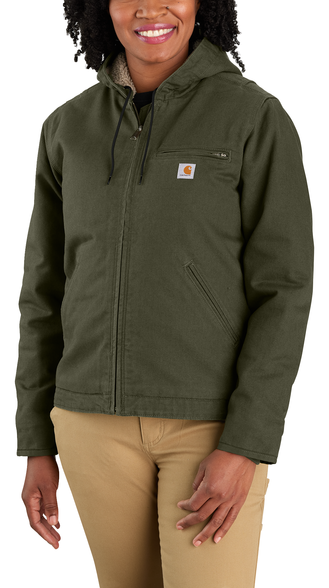Carhartt Loose-Fit Washed Duck Sherpa-Lined Jacket for Ladies