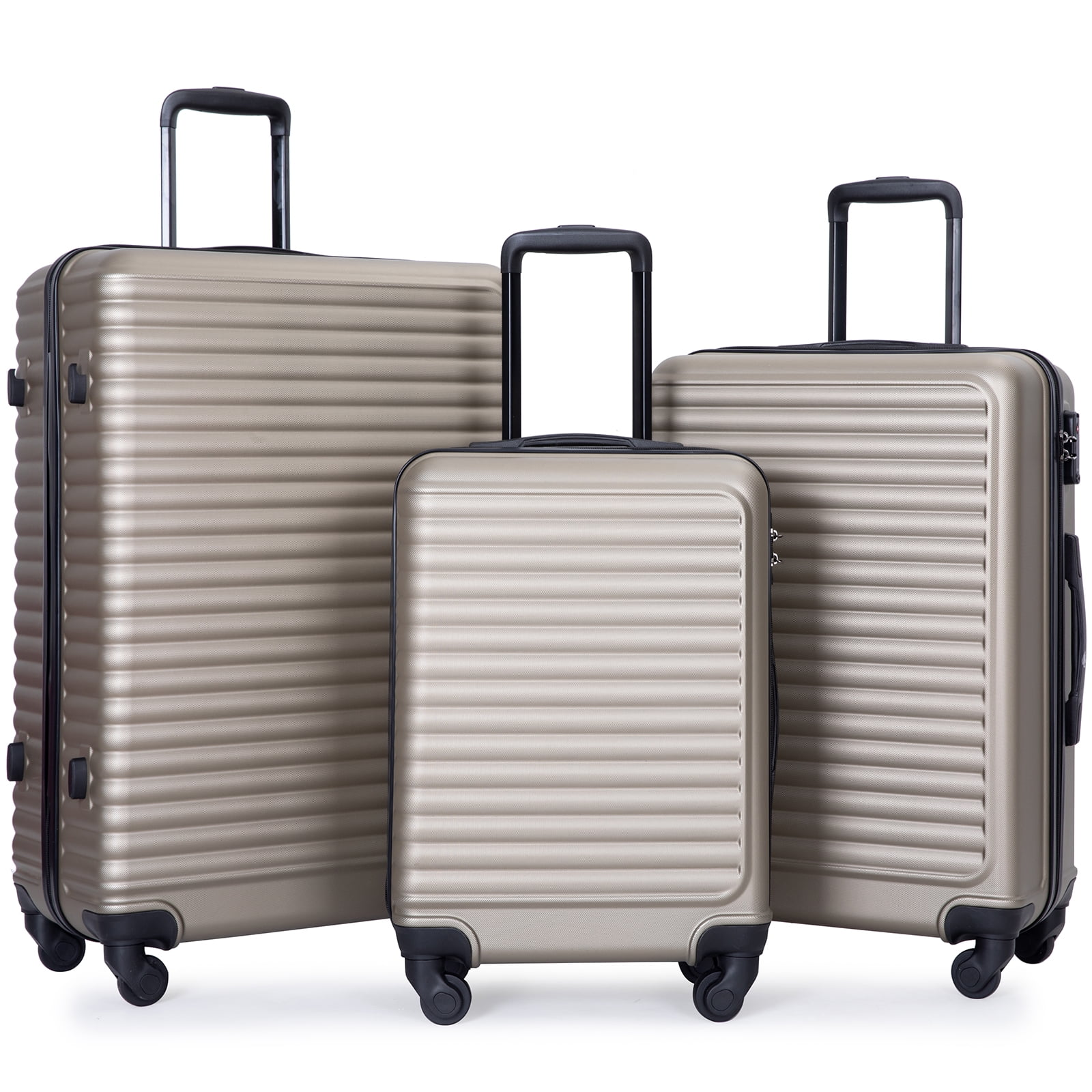 Set With Tsa Lock Spinner Wheels, Gold