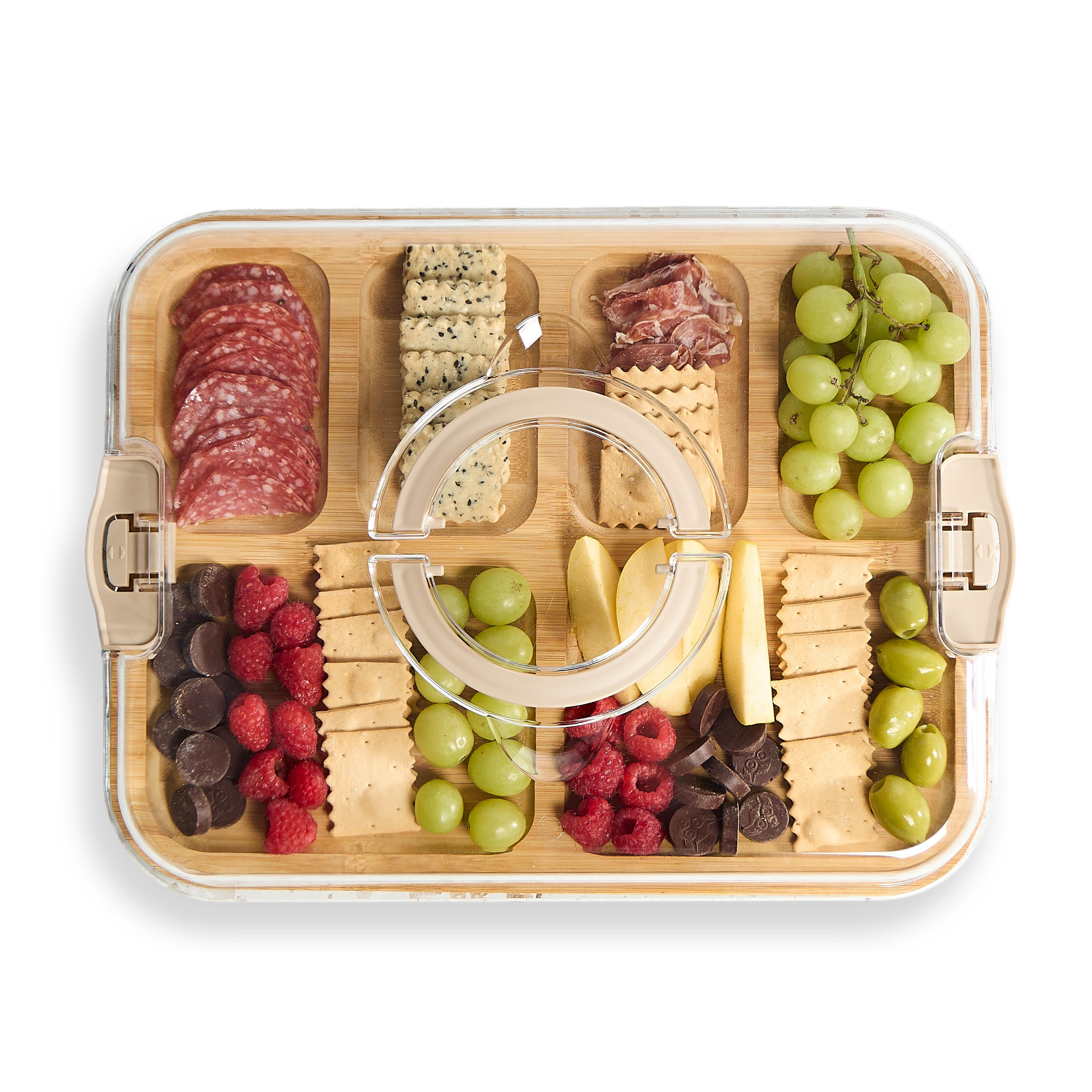 Cook With Color Rectangular Bamboo Cutting Board with Locking Lid 3890₽