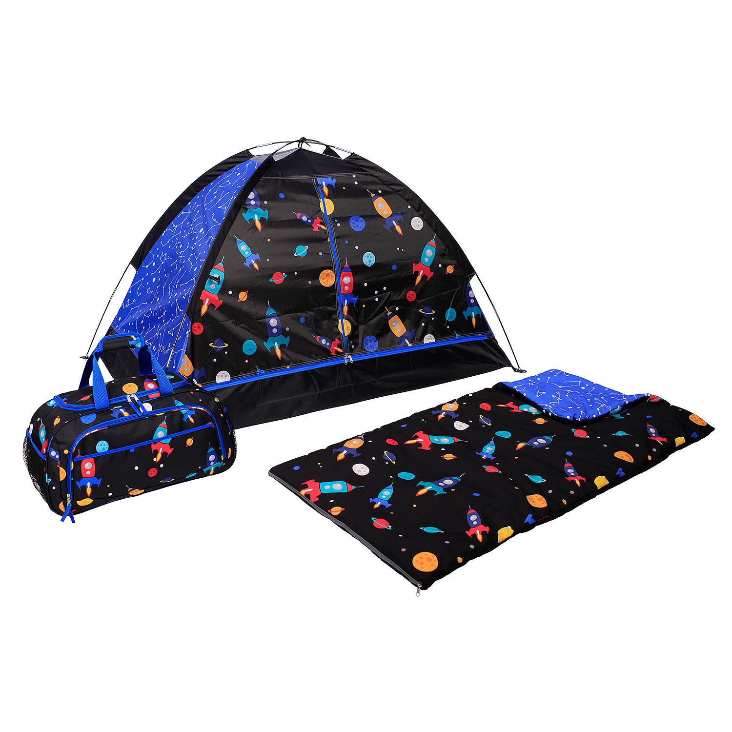 Olivet SAMS-SPACE Kids 3-Piece Tent, Sleeping Bag & Duffel S