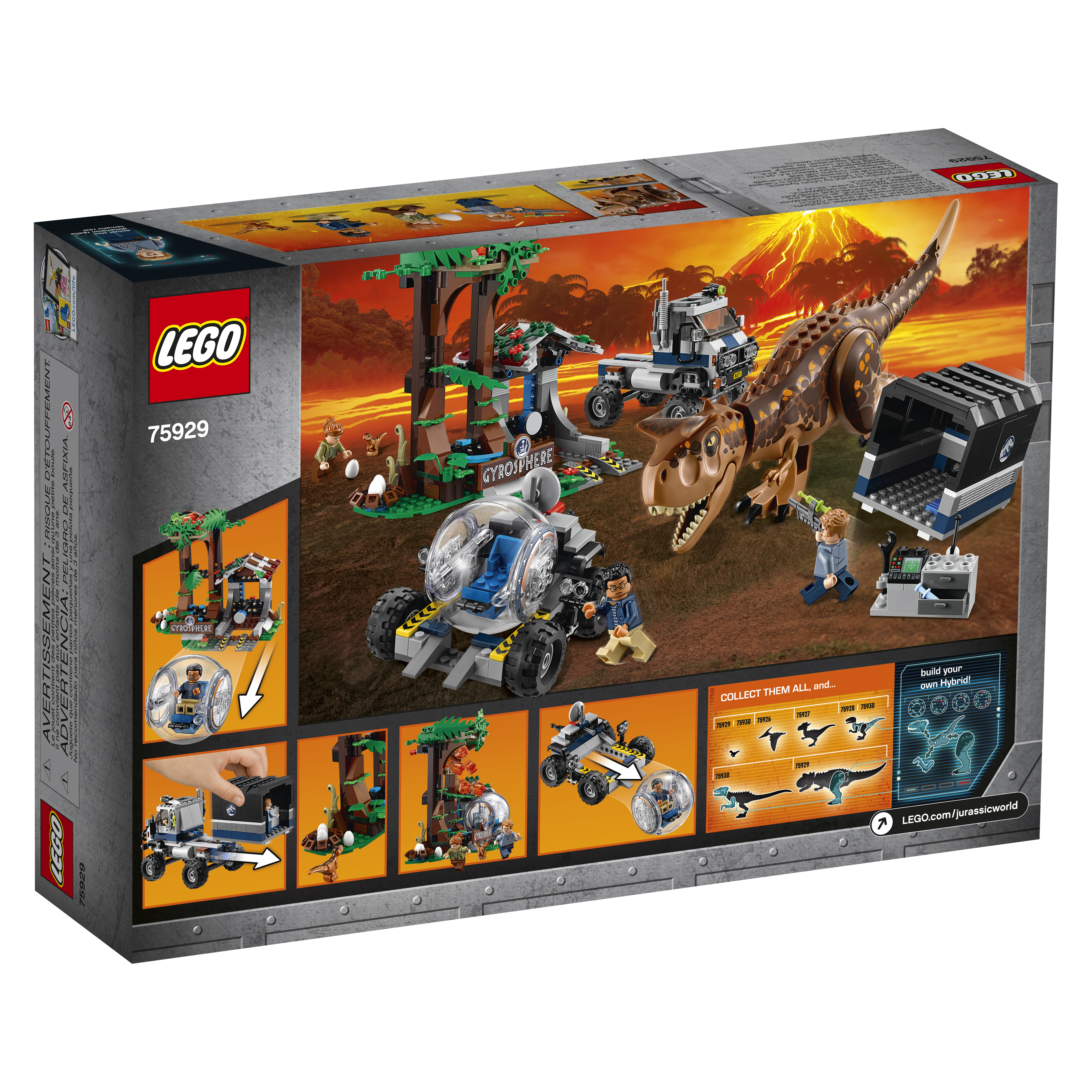 lego jurassic world carnotaurus dinosaur chase 76941 building kit